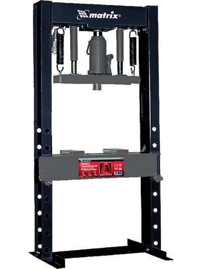Пресс гидравлический MATRIX, 20 т, 750×650×1510 мм, комплект из 2 частей