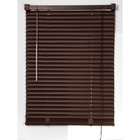 Жалюзи, пластик, 160×160 см, цвет ореховый - Фото 1