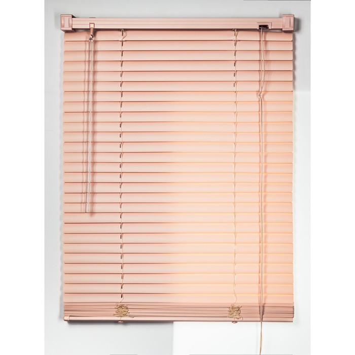 Жалюзи, пластик 60х160 см, цвет бежевый - Фото 1