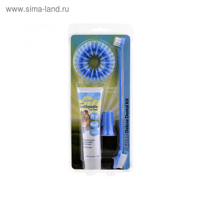 Набор для ухода за зубами для собак 8in1 Excel Deluxe DentalKit - Фото 1
