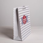Пакет подарочный ламинированный вертикальный, упаковка, «Стильному мужчине», ML 23 х 27 х 8 см - Фото 2