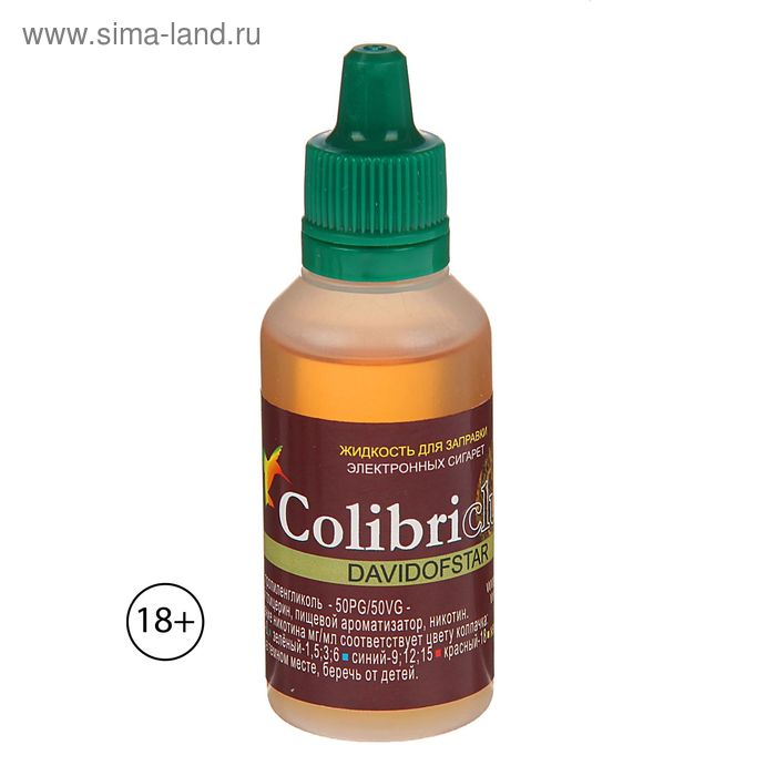 Жидкость для многоразовых ЭИ Colibriclub Standart DAVIDOFSTAR, 3 мг, 30 мл - Фото 1
