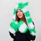 карнавал шапка зеленая ласка - Фото 1
