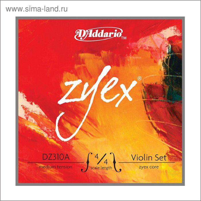 Комплект струн для скрипки D`Addario DZ310A-4/4M ZYEX - Фото 1