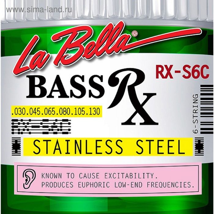 Комплект струн для 6-струнной бас-гитары La Bella RX-S6C RX – Stainless - Фото 1