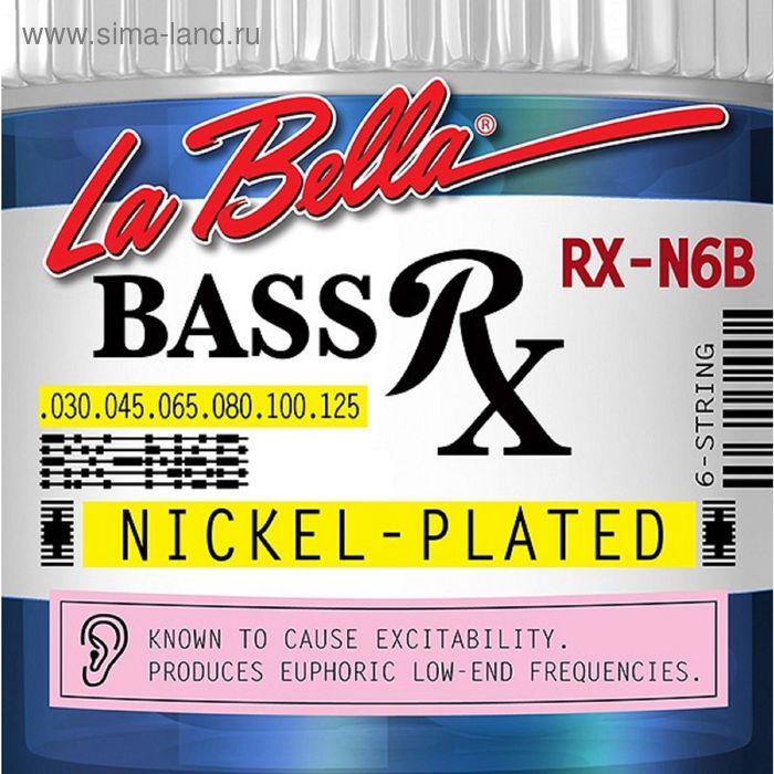 Комплект струн для 6-струнной бас-гитары La Bella RX-N6B RX – Nickel - Фото 1