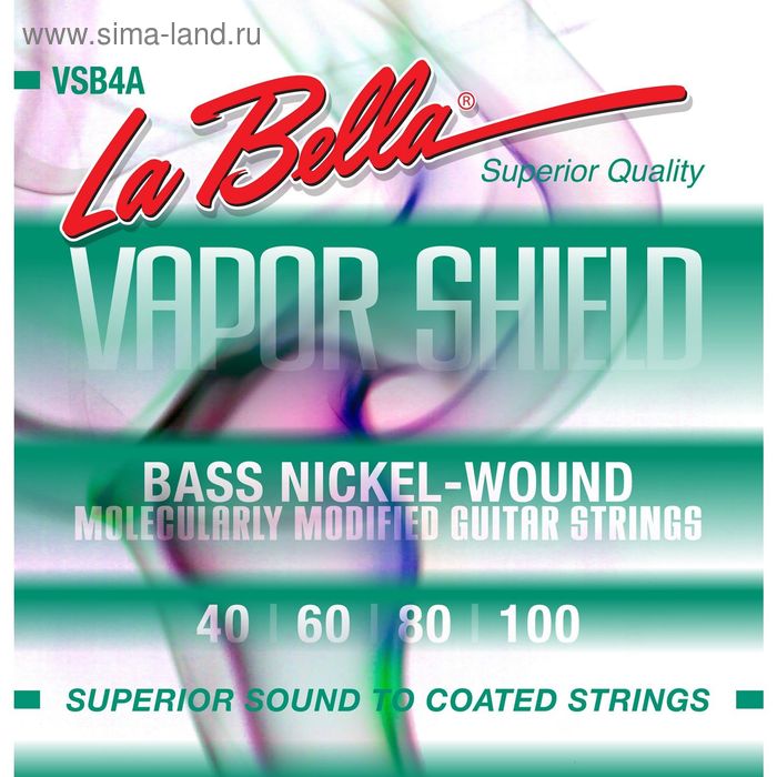 Комплект струн для бас-гитары La Bella VSB4A Vapor Shield - Фото 1