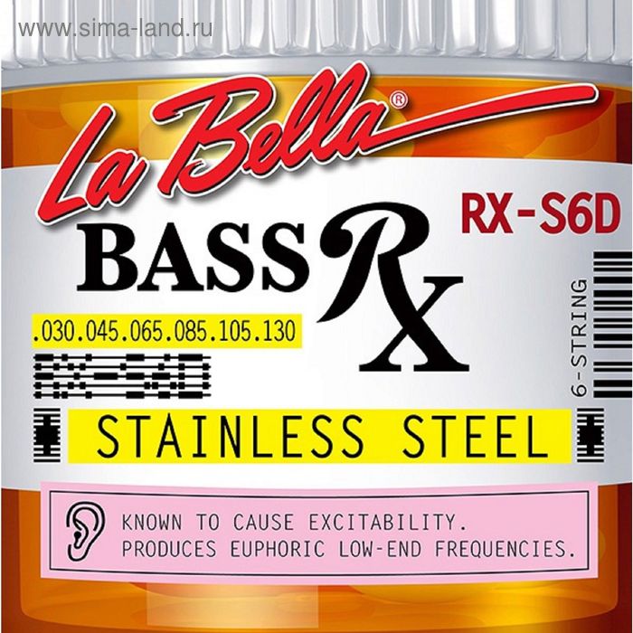 Комплект струн для 6-струнной бас-гитары La Bella RX-S6D RX – Stainless - Фото 1