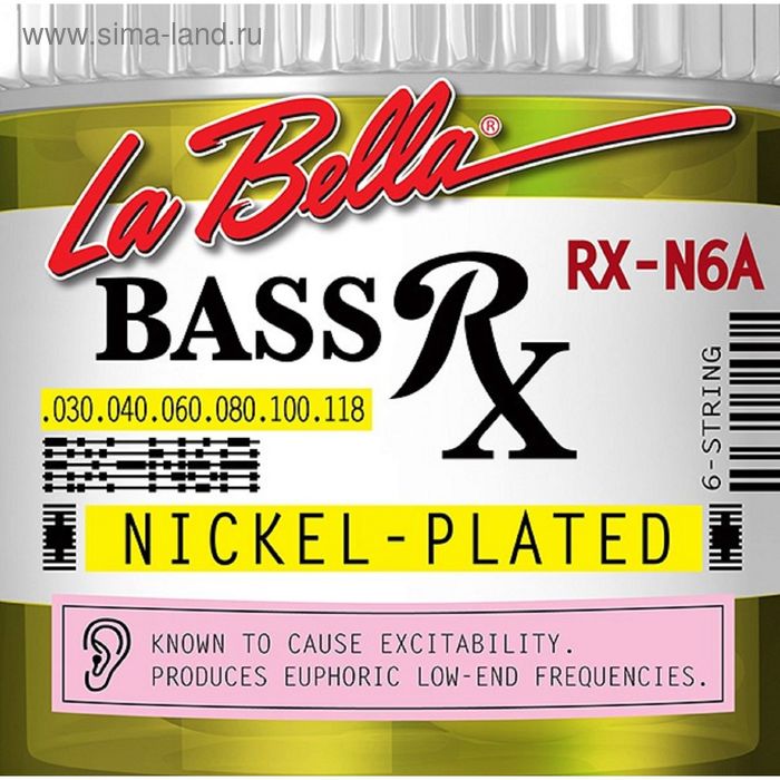 Комплект струн для 6-струнной бас-гитары La Bella RX-N6C RX – Nickel - Фото 1