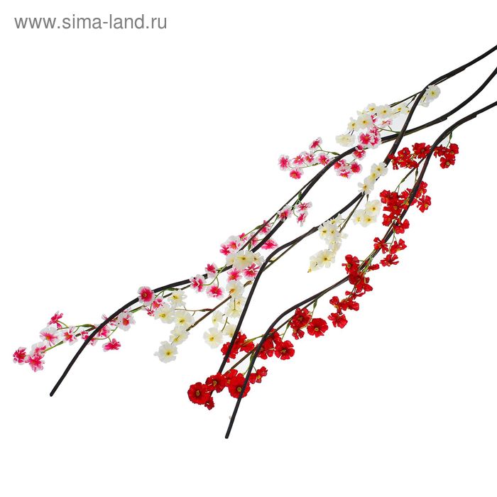 Декор ветка тинги "Васильки" 155 см, микс - Фото 1