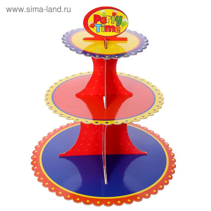 Подставка для пирожных трехъярусная "Кружево" - Фото 1