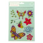 Набор штампов для раскрашивания "Бабочки и цветы", 14 х18 см - Фото 1