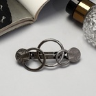 Заколка - автомат для волос «Либерти», круги, 7.5 см, серебро - Фото 2