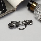 Заколка - автомат для волос «Либерти», круги, 7.5 см, серебро - Фото 3