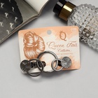 Заколка - автомат для волос «Либерти», круги, 7.5 см, серебро - Фото 4