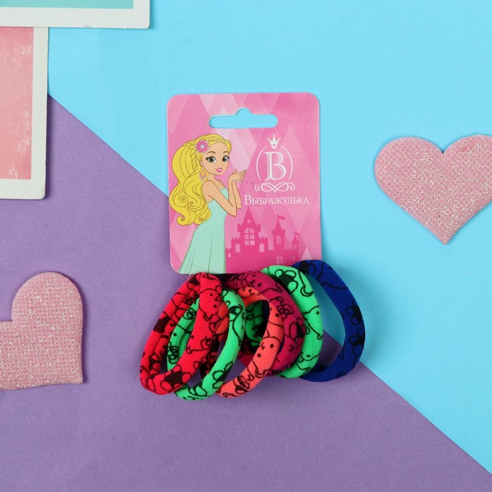 Резинка для волос «Спорт», набор 6 шт., мишки - Фото 1