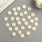 Декор для творчества пластик "Ромашка" набор 30 шт 0,9х0,9 см - Фото 1