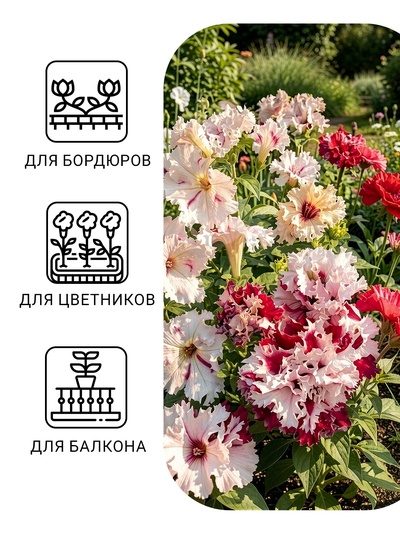 Семена цветов Петуния «Яромнерже» (фриллитуния), в пробирке, 7 шт., однолетник, «Гавриш»