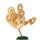 Сувенир дерево "Ваза" 3 х 3 х 6 см 15 монет золото - Фото 2