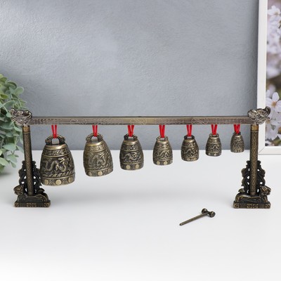 Набор колокольчиков на подставке 7 шт. «Звучное пение», металл