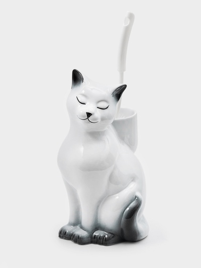 Подставка под ёрш «Кошка» с ёршиком, 20×18×37 см