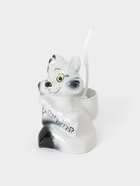 Ёршик для унитаза с подставкой «Кот-хулиган», фарфор, белый - Фото 2