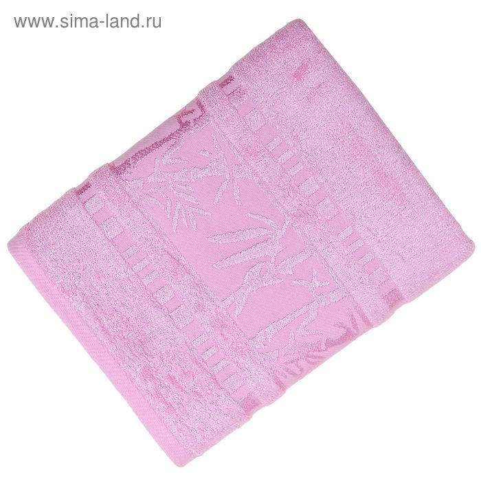 Полотенце махровое «Тросник», размер 50х90 см, цвет розовый, 480 г/м² - Фото 1