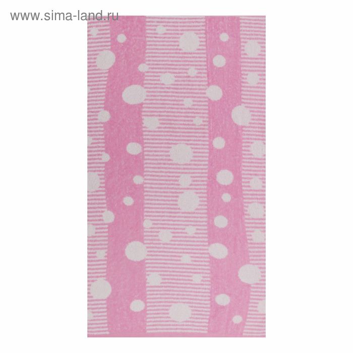 Полотенце махровое «Мыльные пузыри», размер 50х90 см, цвет розовый, 330 г/м² - Фото 1