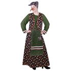 Карнавальный костюм "Баба-яга", косынка, блузка зелёная, жилет, юбка, нос, р-р 48-50, рост 164 см - Фото 1