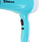Фен для волос Sakura SA-4021WBL, 1200 Вт, 2 скорости, 3 температурных режима, голубой - Фото 2