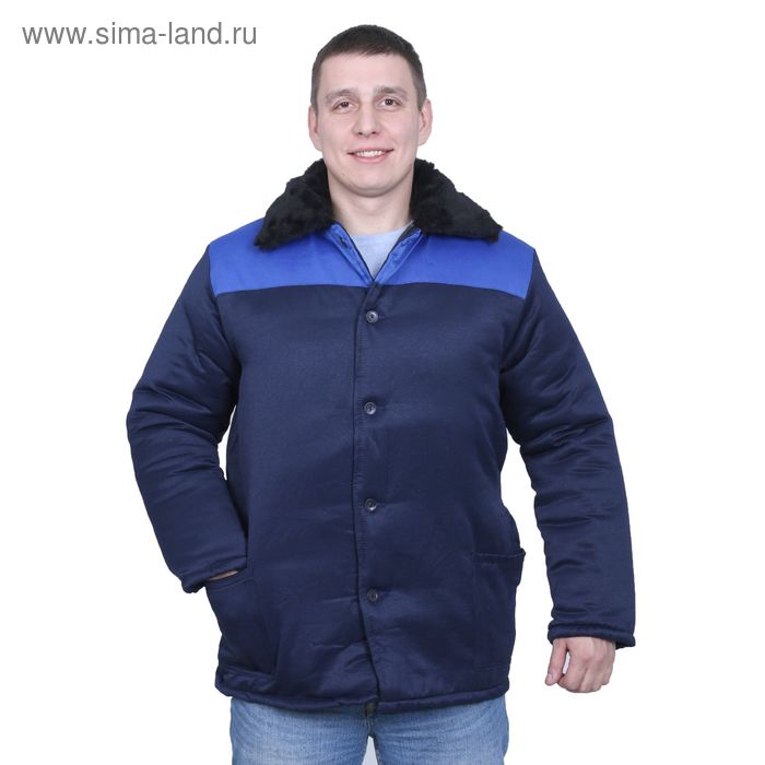 Куртка рабочая, размер 44-46, рост 170-176 см, цвет сине-васильковый - Фото 1