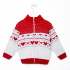 Кофта для девочки, рост 92-98 см, цвет красный - Фото 1