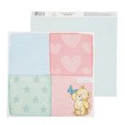 Бумага для скрапбукинга Ми-Ми-Мишки "Счастье" 30.5 х 30.5 см 180 г/м - Фото 1