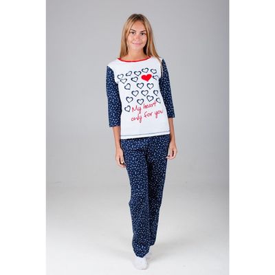 Пижама женская (кофта, брюки) Серафима, р-р 60