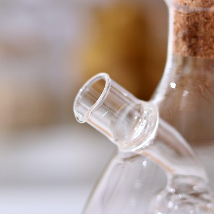 Бутыль стеклянная для соусов и масла 2 в 1 «Фьюжн. Виноград», 450/60 мл, 11×9,5×15,5 см - фото 1889180038