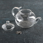 Чайник стеклянный заварочный с металлическим ситом «Горгона», 800 мл - Фото 2