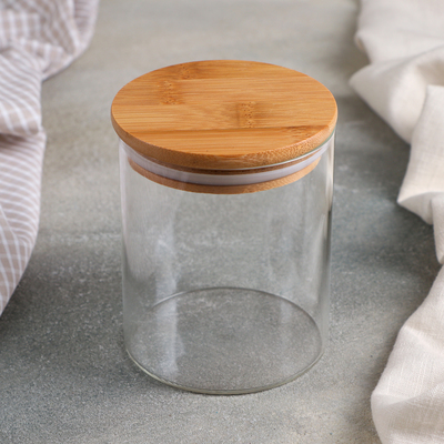 Банка стеклянная для сыпучих продуктов «Эко», 450 мл, 8,6×11 см