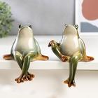 Набор фигурок 2 шт. «Лягушка», на полку, керамика, 14×10×11.5 см - Фото 4