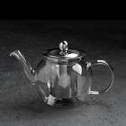 Чайник стеклянный заварочный с металлическим ситом «Калиопа», 400 мл - Фото 1