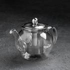 Чайник стеклянный заварочный с металлическим ситом «Калиопа», 400 мл - Фото 2