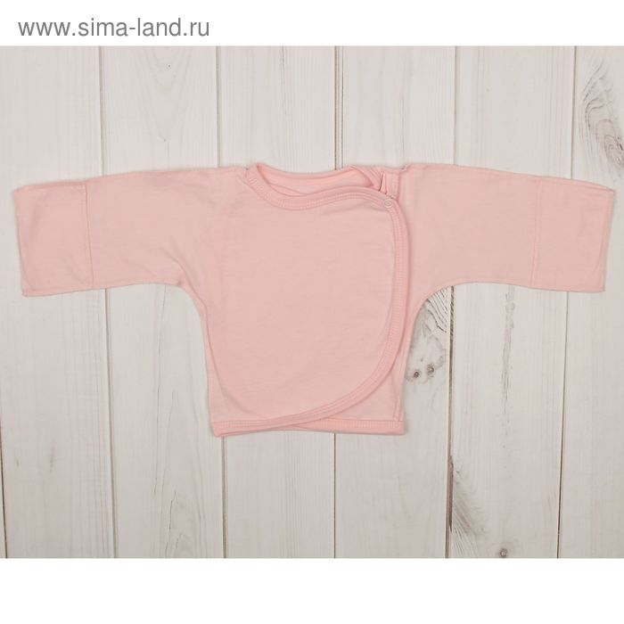 Распашонка с длинными рукавами, рост 44-50 см, цвет розовый E011013K50_М - Фото 1