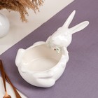 Конфетница "Кролик", белая, 26х16х14 см, авторская работа - Фото 3