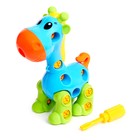 Конструктор винтовой «Жираф», 16 деталей, цвета МИКС - Фото 5