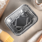 Набор форм алюминиевых для выпечки Доляна, 255 мл, 3 шт, 13×10×4,5 см, цвет серебристый - Фото 2