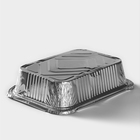 Формы для выпечки и запекания Доляна, набор 2 шт., 2 л, 25.7×19×6.5 см, фольга, серебристые - Фото 4