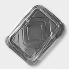 Формы для выпечки и запекания Доляна, набор 2 шт., 2 л, 25.7×19×6.5 см, фольга, серебристые - Фото 5