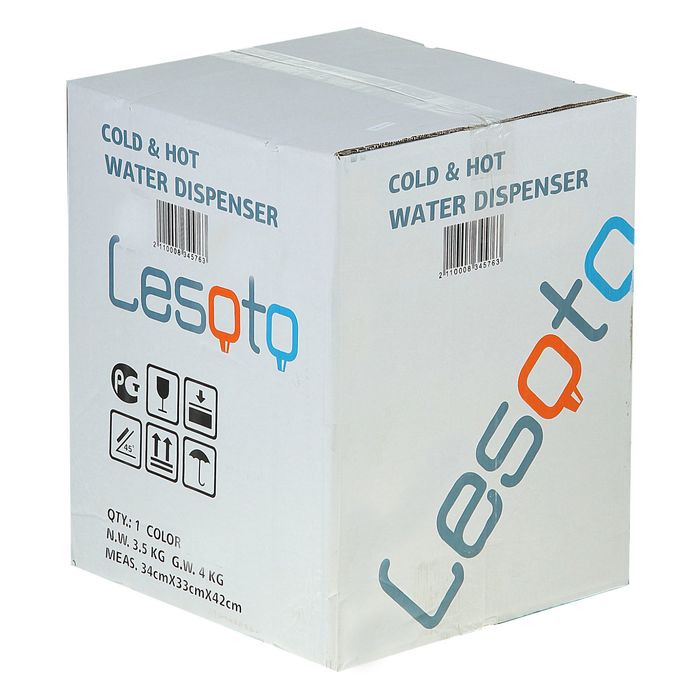 Кулер для воды LESOTO 36 TD, с охлаждением, 500 Вт, цвет серебро - фото 1905384915