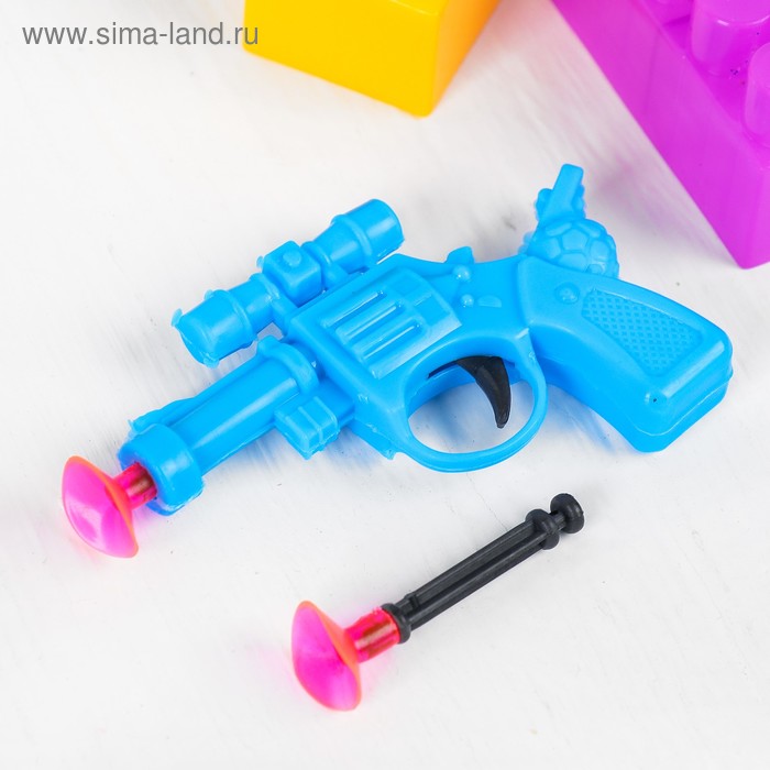 Стрелялка "Пистолет" 2 присоски, цвета МИКС - Фото 1