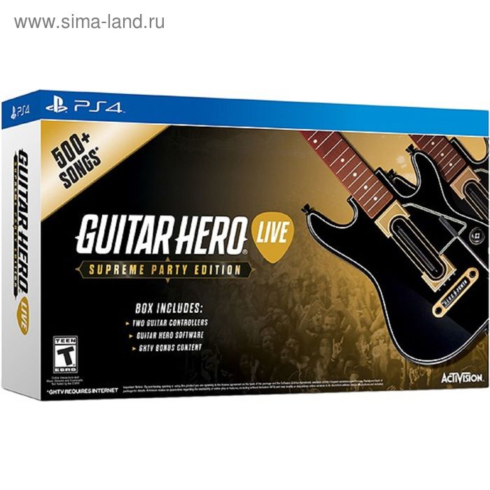 Игра для Sony PlayStation 4 Guitar Hero Live Supreme Party Edition. Две Гитары + игра - Фото 1