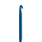 Крючок для вязания металлический, d=4мм, 15см, цвет синий - Фото 2